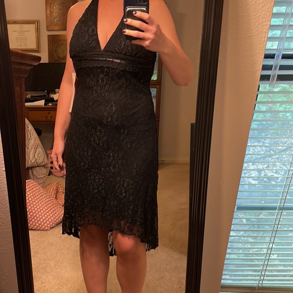 Black lace High Low dress NWT Sz L